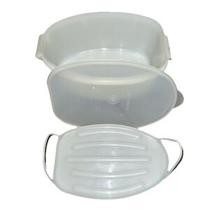 Vintage TUPPERWARE 3-Piece Ham Roast Chicken Flavor Saver Keeper  Tray Container